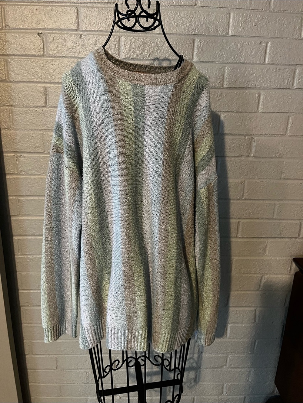 Show Me Your MuMu Pastel Stripe Crewneck Sweater